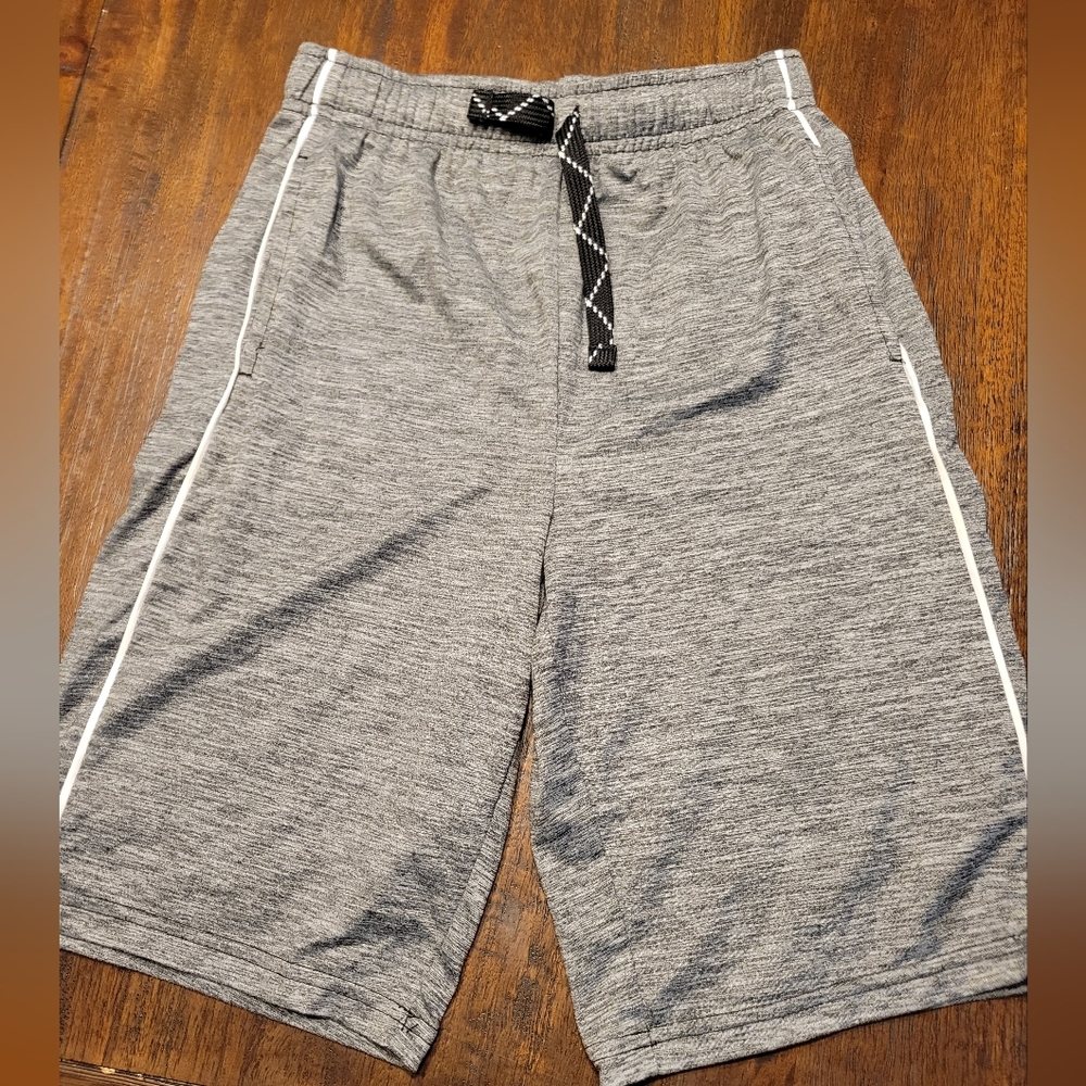 jumping beans Gray Heather Athletic Shorts with White Piping